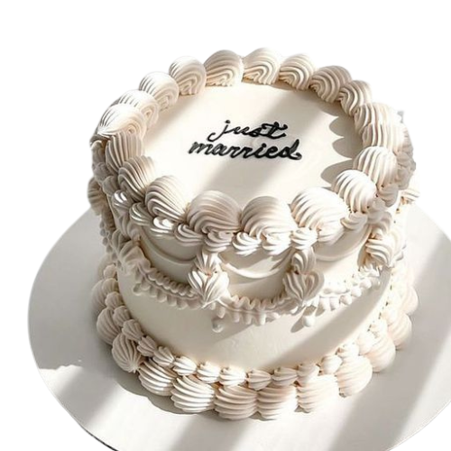 Layered Wedding Cake | 2 Lbs Elegant 2-Tier Celebration Dessert