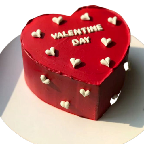 Romantic Red Valentine Heart Cake