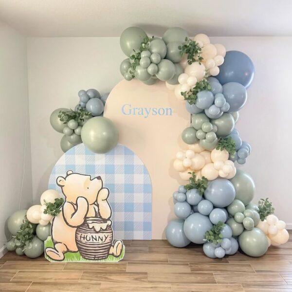 Winnie the Pooh Pastel Baby Shower Backdrop