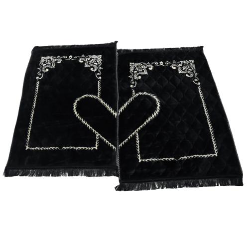 Elegant Velvet Couple Prayer Mat Gift Set