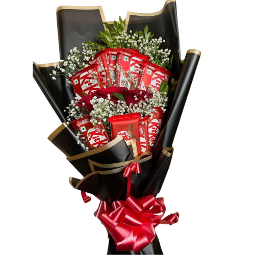 KitKat & Red Roses – Black & Gold Wrap