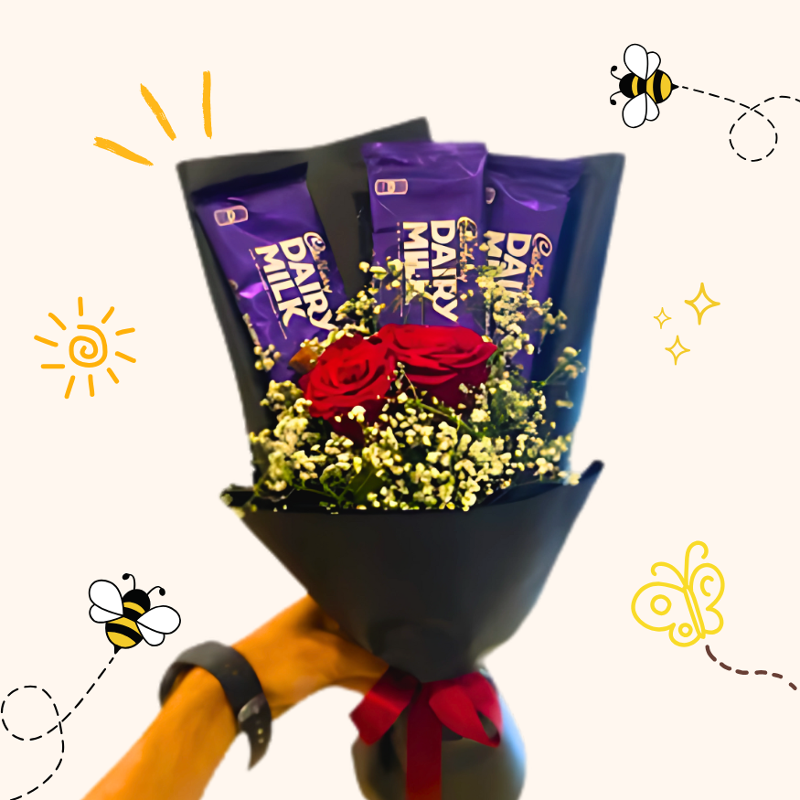 Red Rose & Chocolate Bouquet