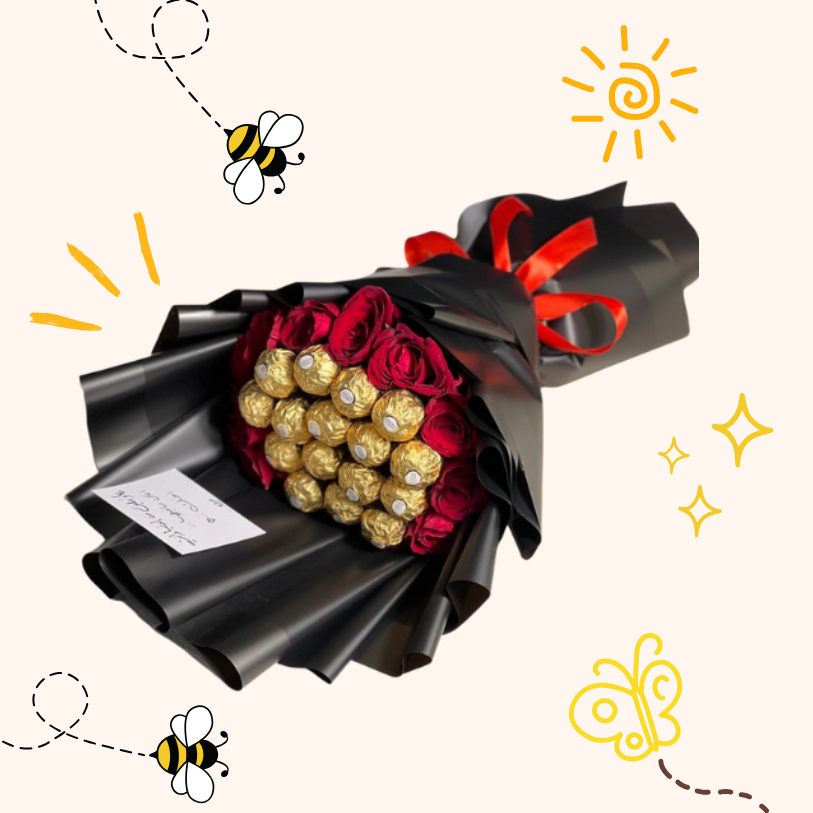 Ferrero Rocher & Red Rose Luxury Bouquet